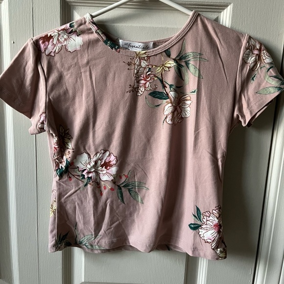 🌸Cropped soft floral patterned top: - Picture 3 of 6